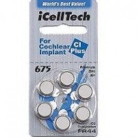  iCellTech Cochlear Implant Plus 675 (блистер 6 батареек) - Батарейки для слуховых аппаратов и речевых процессоров купить в Екатеринбурге | Интернет-магазин Батарейки66