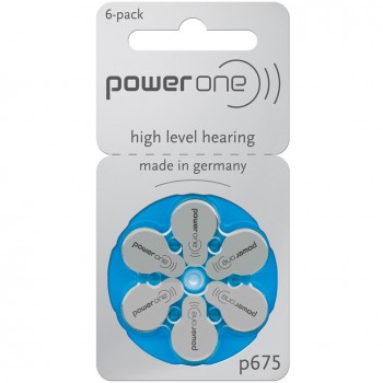 Power one p675 (блистер 6 батареек) - Батарейки для слуховых аппаратов и речевых процессоров купить в Екатеринбурге | Интернет-магазин Батарейки66