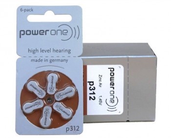 Power one p 312 (60 батареек) - Батарейки для слуховых аппаратов и речевых процессоров купить в Екатеринбурге | Интернет-магазин Батарейки66